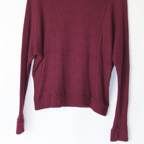 MICKEY & JENNY WOMENS BURGUNDY KNIT SWEATER TOP SZ M LONG SLEEVE USA DOLMAN - Picture 13 of 16